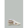 Baskets Mid Star Femme - Or Rose / Beige / Blanc - GOLDEN GOOSE