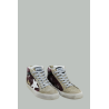 Baskets Mid Star Femme - Bordeaux / Gris / Blanc - GOLDEN GOOSE