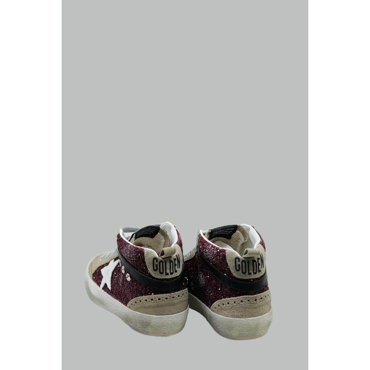 Baskets Mid Star Femme - Bordeaux / Gris / Blanc - GOLDEN GOOSE