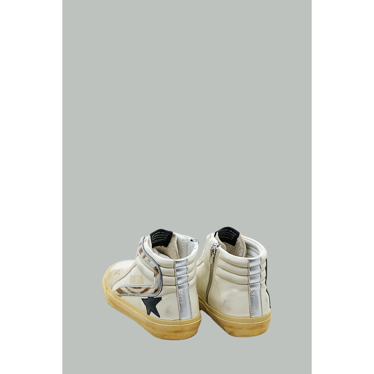 Baskets Slide Femme - Beige / Zebré - GOLDEN GOOSE