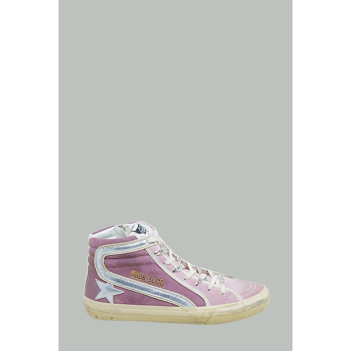 Baskets Slide Femme - Rose / Violet / Argent - GOLDEN GOOSE