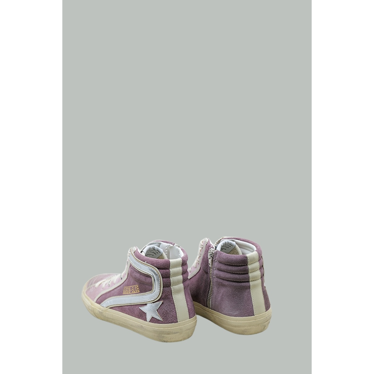 Baskets Slide Femme - Rose / Violet / Argent - GOLDEN GOOSE