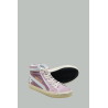 Baskets Slide Femme - Rose / Violet / Argent - GOLDEN GOOSE