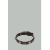 Bracelet Rockstud en cuir - Marron / Noir - VALENTINO