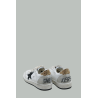 Baskets Ball Star Femme - Blanc / Noir Pailletté / Or - GOLDEN GOOSE