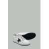 Baskets Ball Star Femme - Blanc / Noir Pailletté / Or - GOLDEN GOOSE