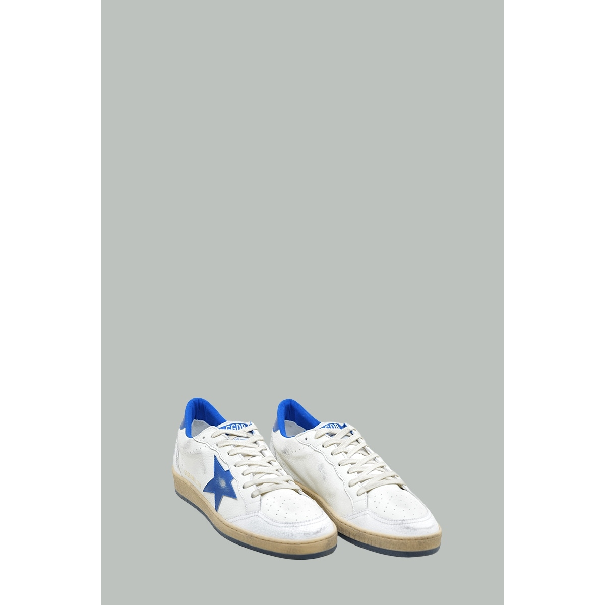 Baskets Ball Star Homme - Blanc / Bleu - GOLDEN GOOSE