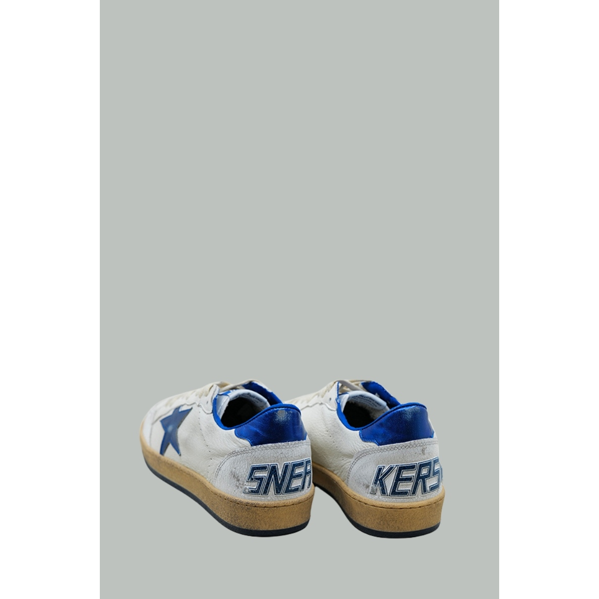 Baskets Ball Star Homme - Blanc / Bleu - GOLDEN GOOSE