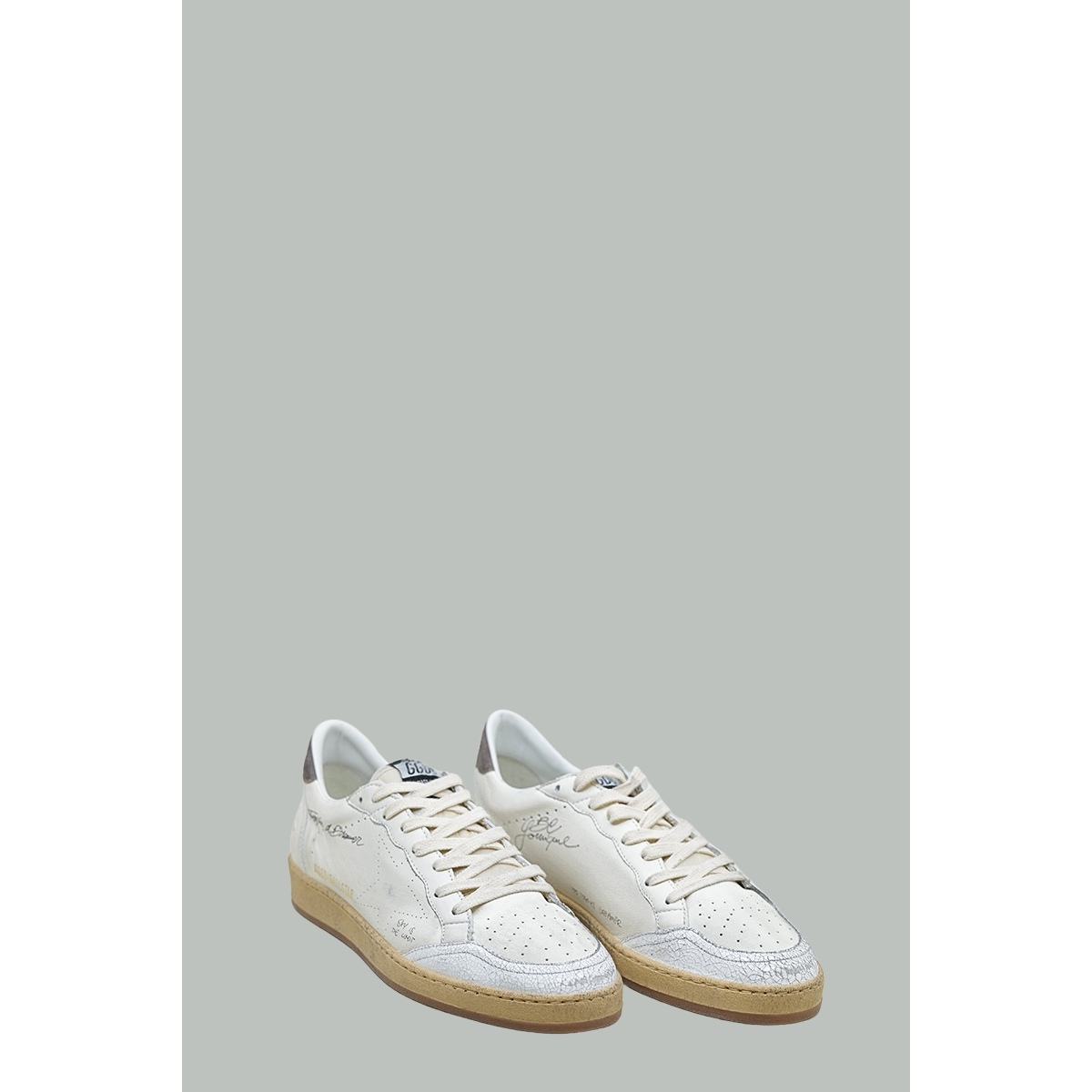 Baskets Ball Star Homme - Blanc / Taupe - GOLDEN GOOSE