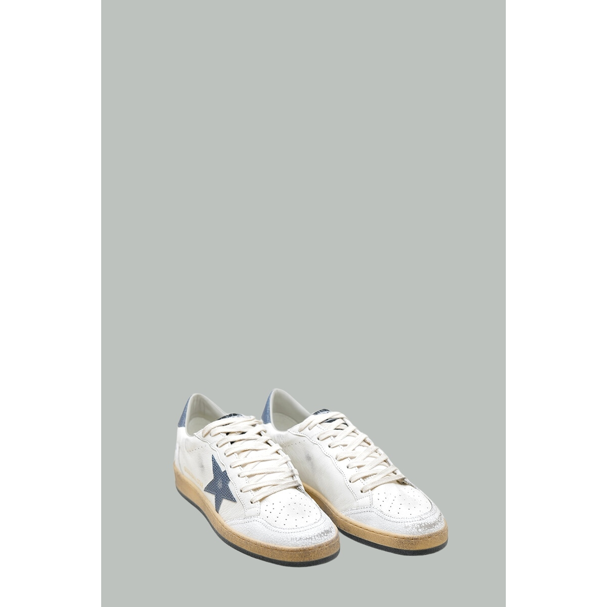 Baskets Ball Star Homme - Blanc / Bleu Gris - GOLDEN GOOSE