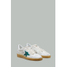 Baskets Ball Star Homme - Blanc / Vert / Argent / Bordeaux - GOLDEN GOOSE