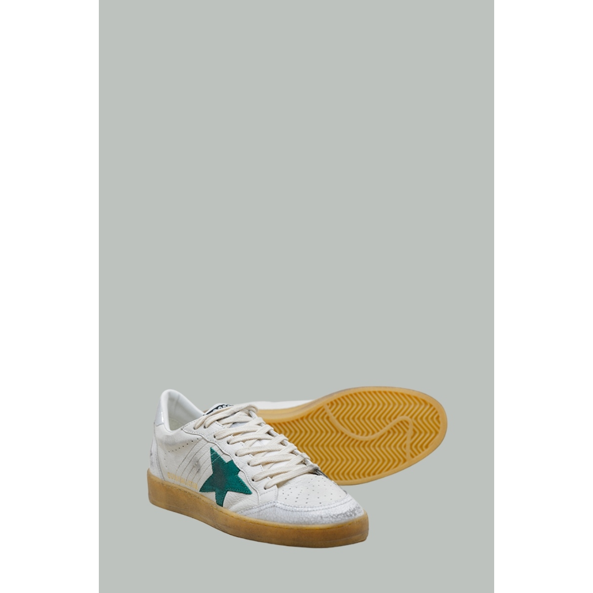 Baskets Ball Star Homme - Blanc / Vert / Argent / Bordeaux - GOLDEN GOOSE