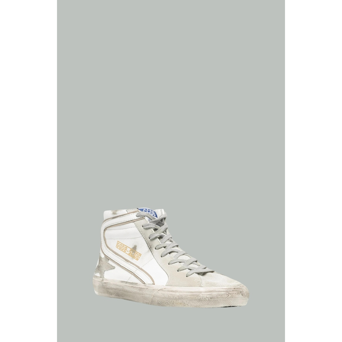 Baskets Slide Homme - Blanc / Gris - GOLDEN GOOSE