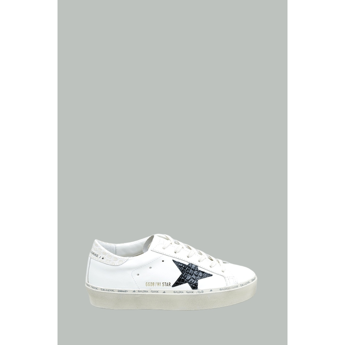 Baskets Hi Star Femme - Blanc / Noir - GOLDEN GOOSE