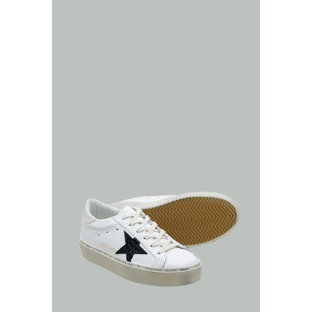 Baskets Hi Star Femme - Blanc / Noir - GOLDEN GOOSE