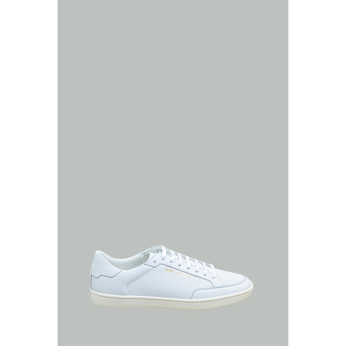 Baskets Court Classic SL/10 en Cuir Perforé - Blanc - SAINT LAURENT