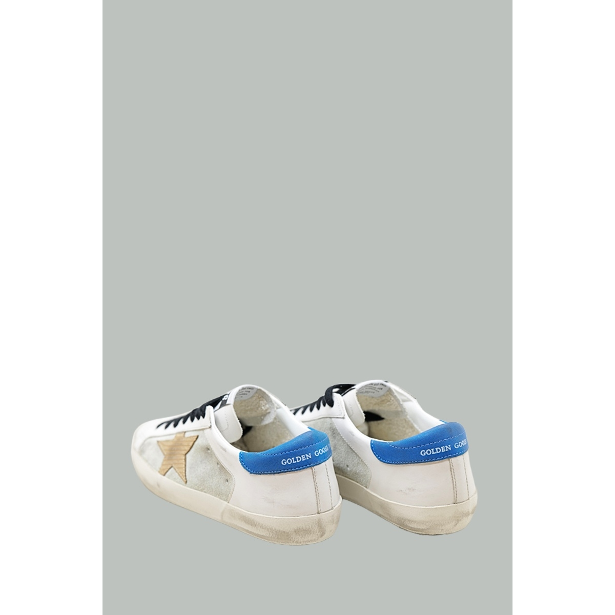 Baskets Super-Star Homme - Blanc / Beige / Bleu - GOLDEN GOOSE