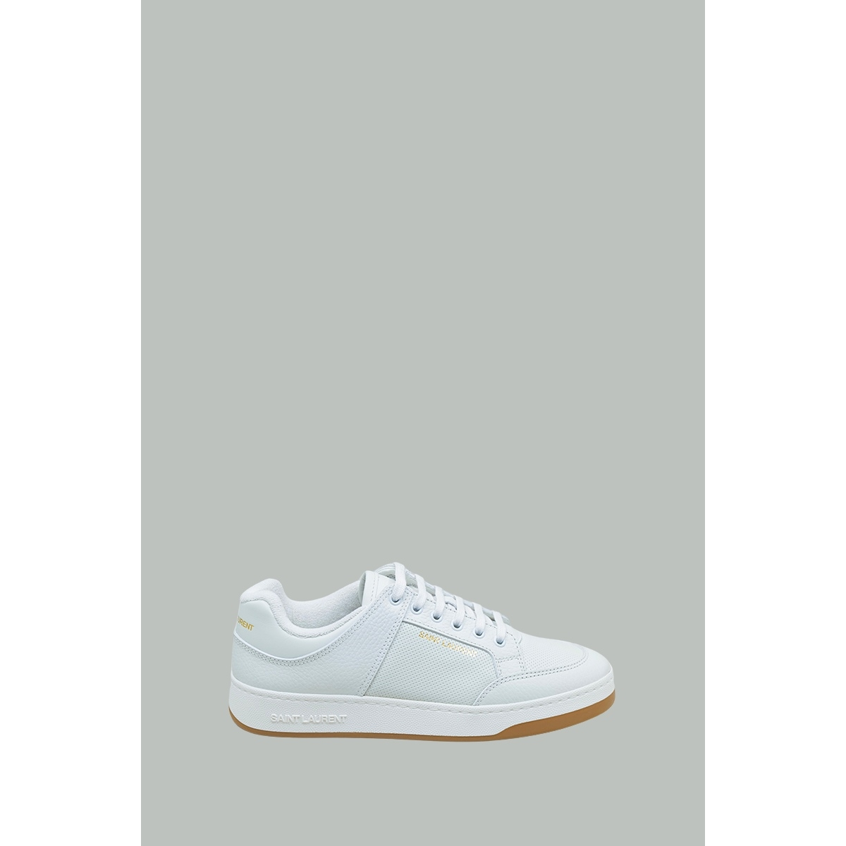 Baskets  SL/61 en Cuir Perforé - Blanc - SAINT LAURENT