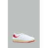 Baskets SL/61 en Cuir Perforé - Blanc / Rouge - SAINT LAURENT