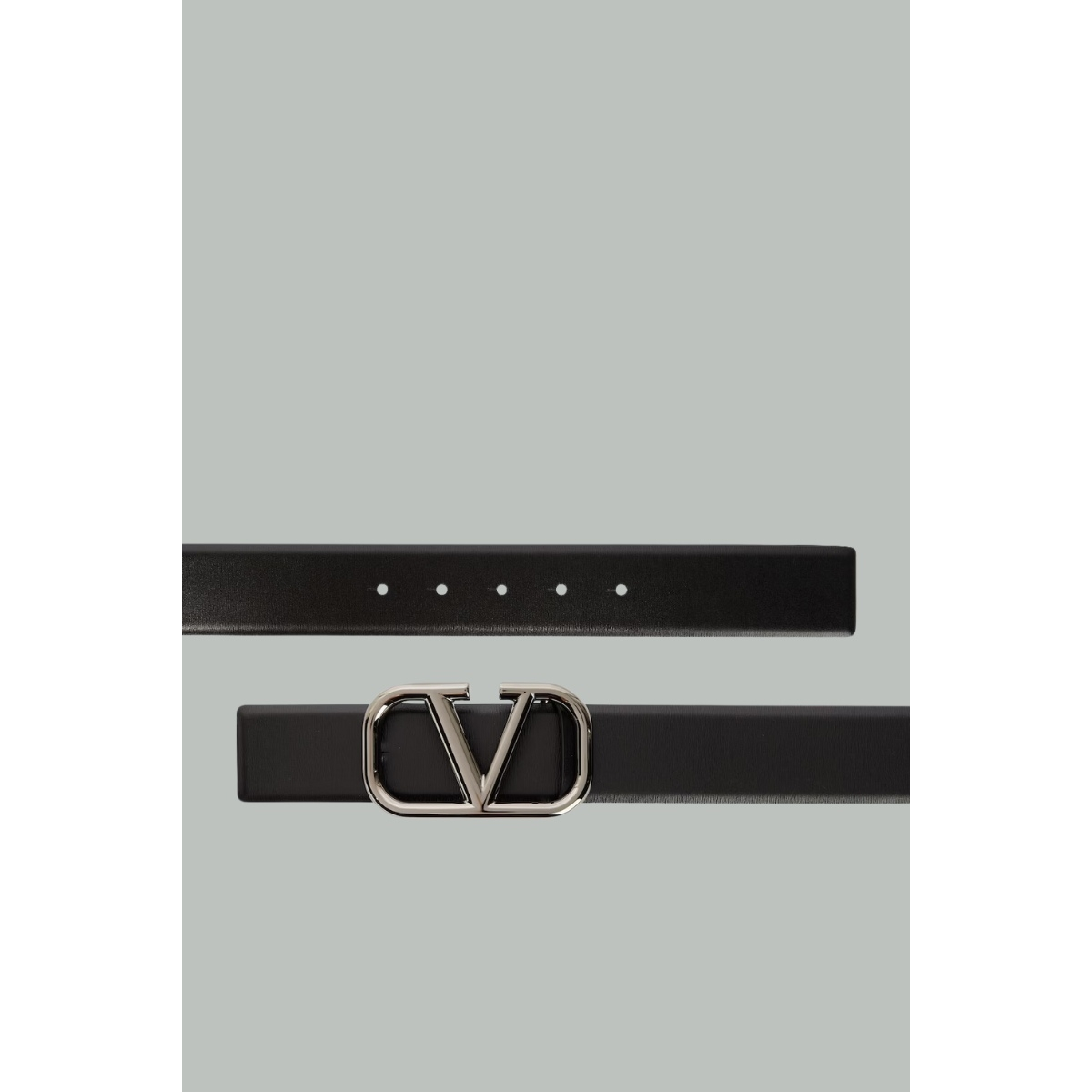 Ceinture VLogo en cuir - Noir - VALENTINO