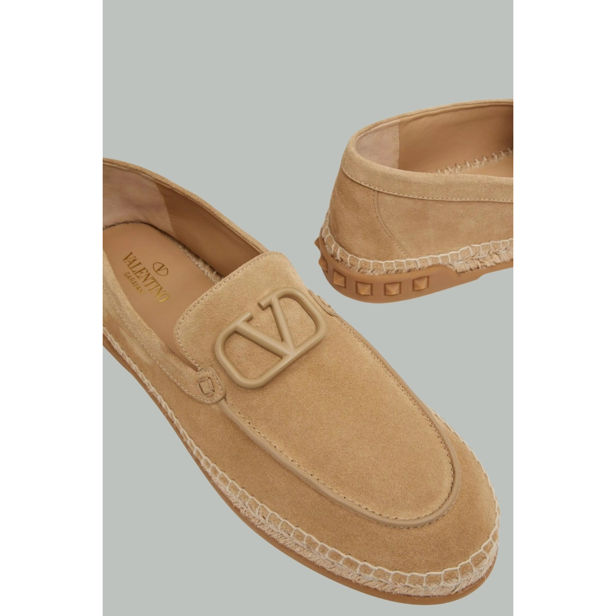 Espadrilles Leisure Flows en Croûte de Cuir - Beige - VALENTINO