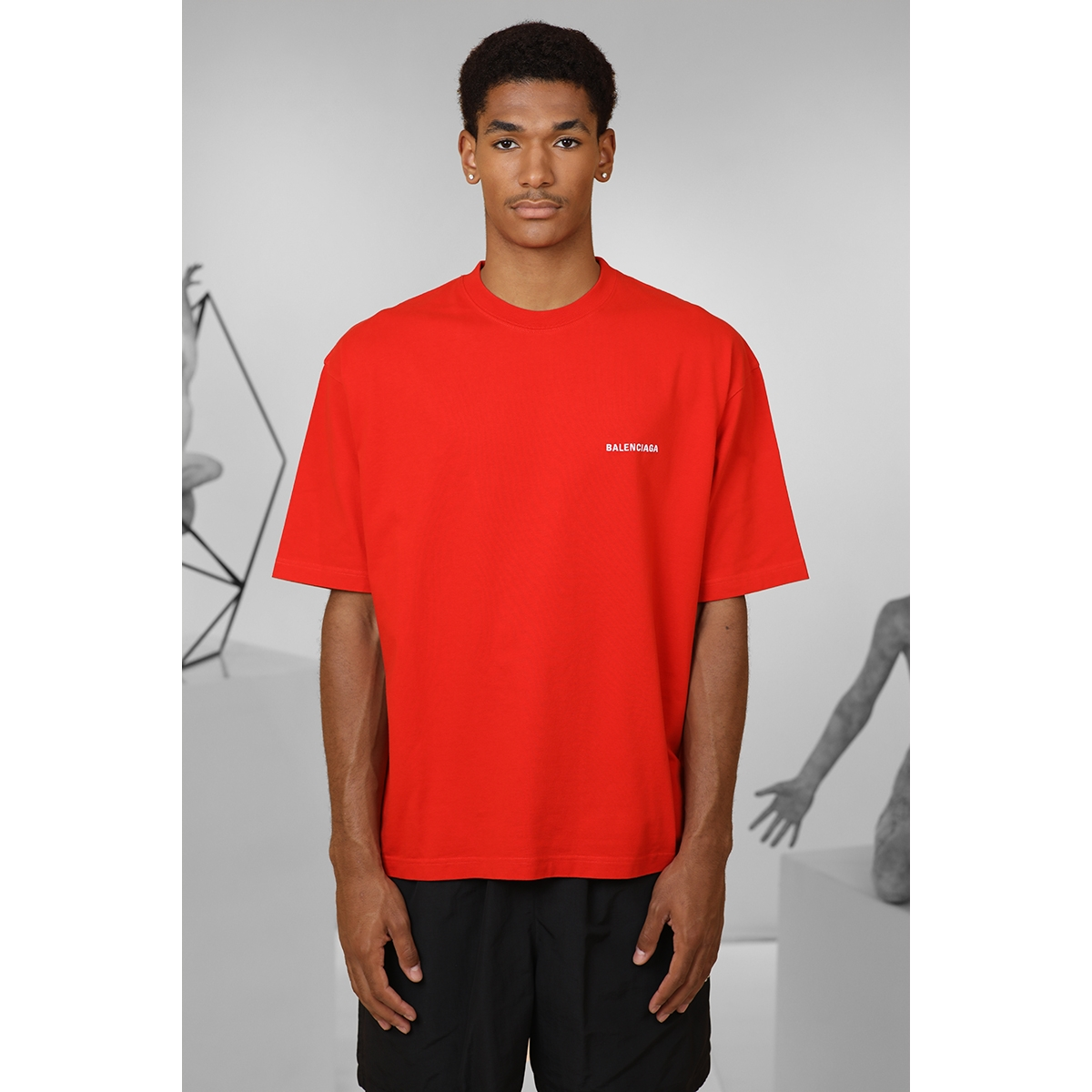 T-Shirt Logo - Rouge - BALENCIAGA