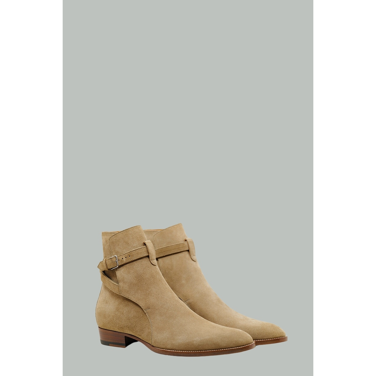 Wyatt Jodhpur Boots en Suède - Beige - SAINT LAURENT