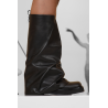 Botte de combat ‘Robin’ cuir - Noir - THE ATTICO