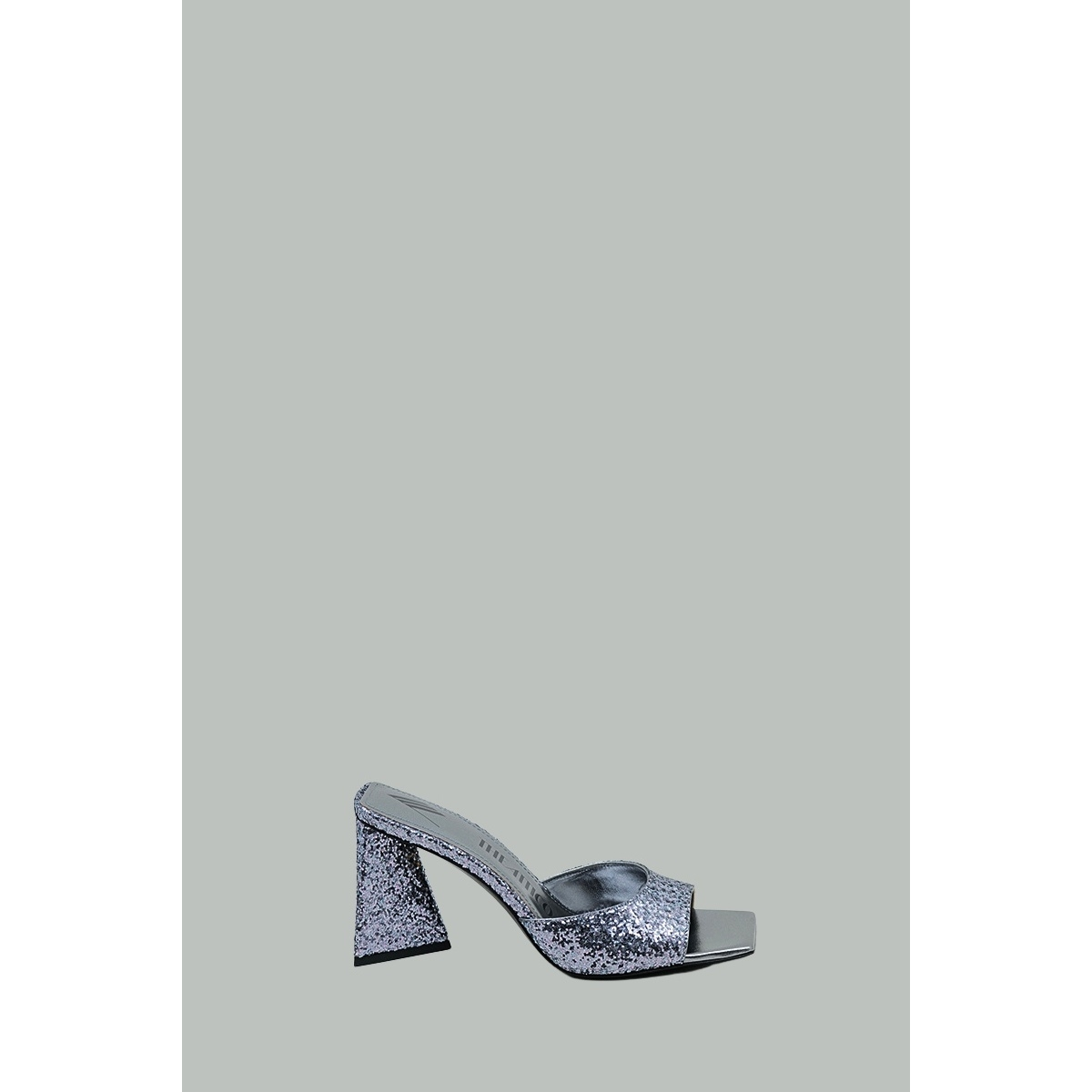 Mules Mini Devon - Anthracite Paillettes - THE ATTICO