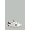 Baskets Super-Star Femme - Blanc / Argent / Bordeaux pailleté - GOLDEN GOOSE