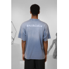 T-shirt Back brodé Fit médium - Bleu / Blanc - BALENCIAGA