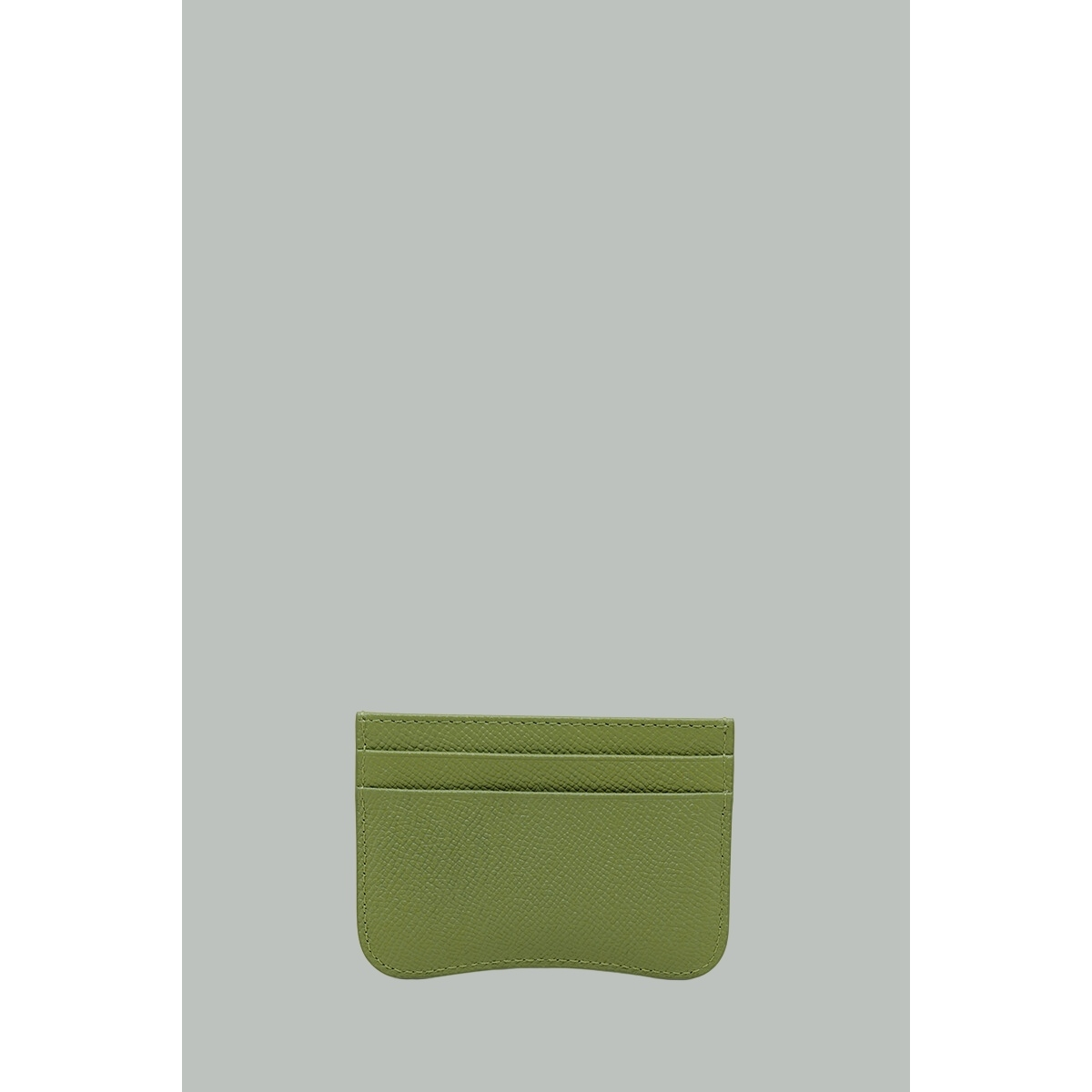 Porte-cartes Paris Paris en cuir grainé - Vert Olive - AMI PARIS