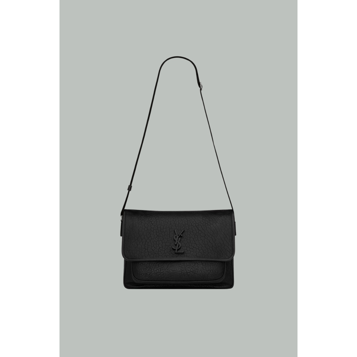 Sac Niki Messenger en Cuir Grainé - Noir - SAINT LAURENT