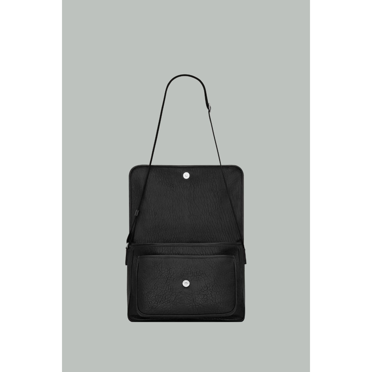 Sac Niki Messenger en Cuir Grainé - Noir - SAINT LAURENT