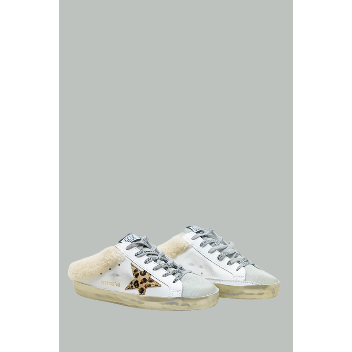 Mules Super-Star Femme - Blanc / Léopard - GOLDEN GOOSE