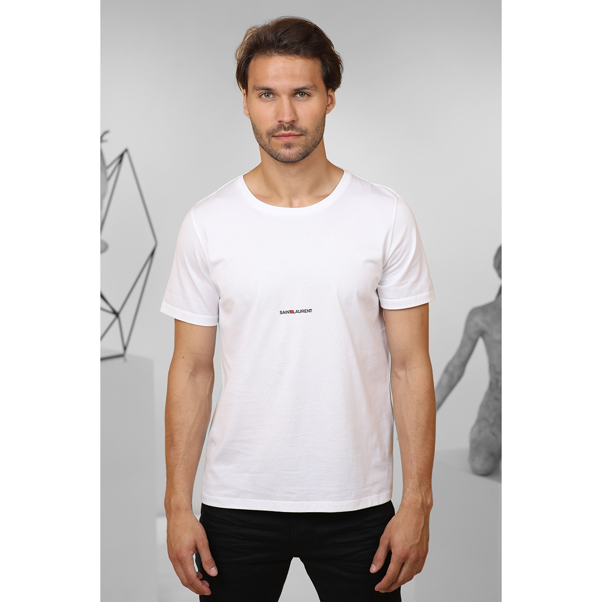 T-Shirt Rive Gauche - Blanc - SAINT LAURENT