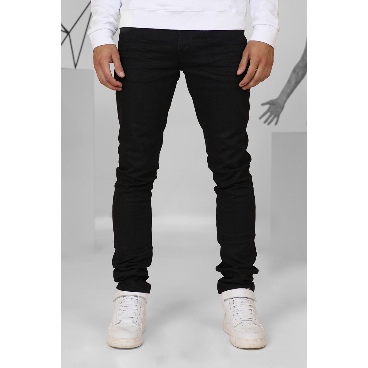 Jean Slim Taille Basse - Noir - SAINT LAURENT