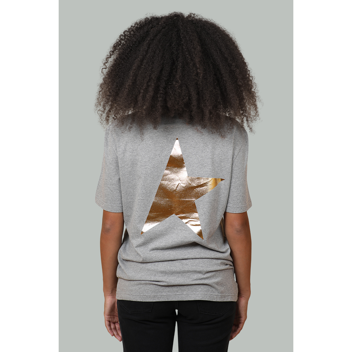 T-Shirt logo Star - Gris - GOLDEN GOOSE