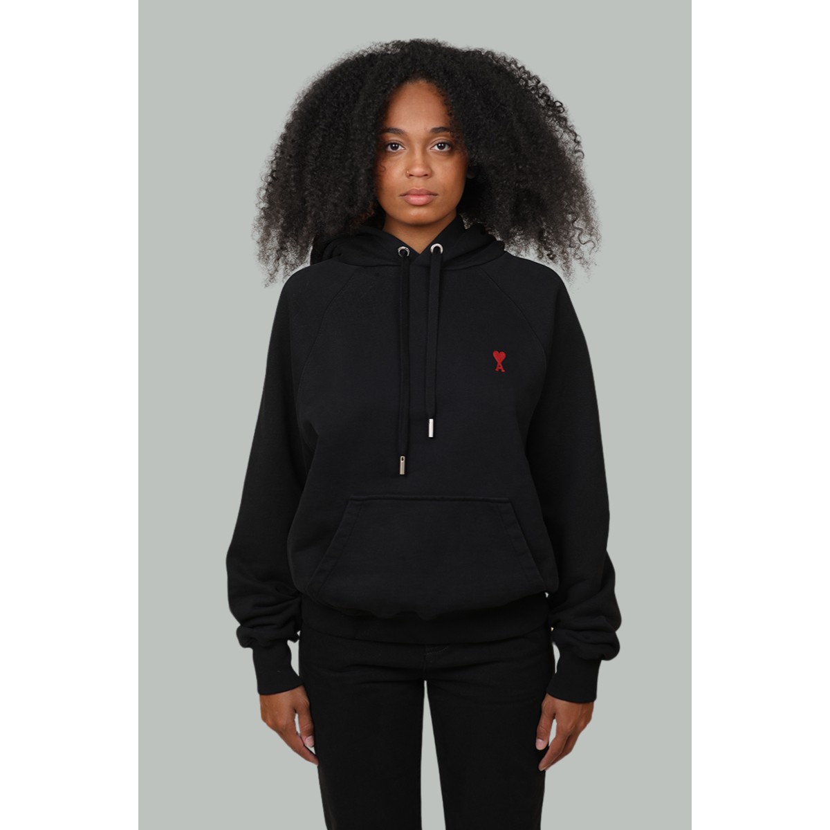 Hoodie Ami de Cœur Rouge - Noir - AMI PARIS