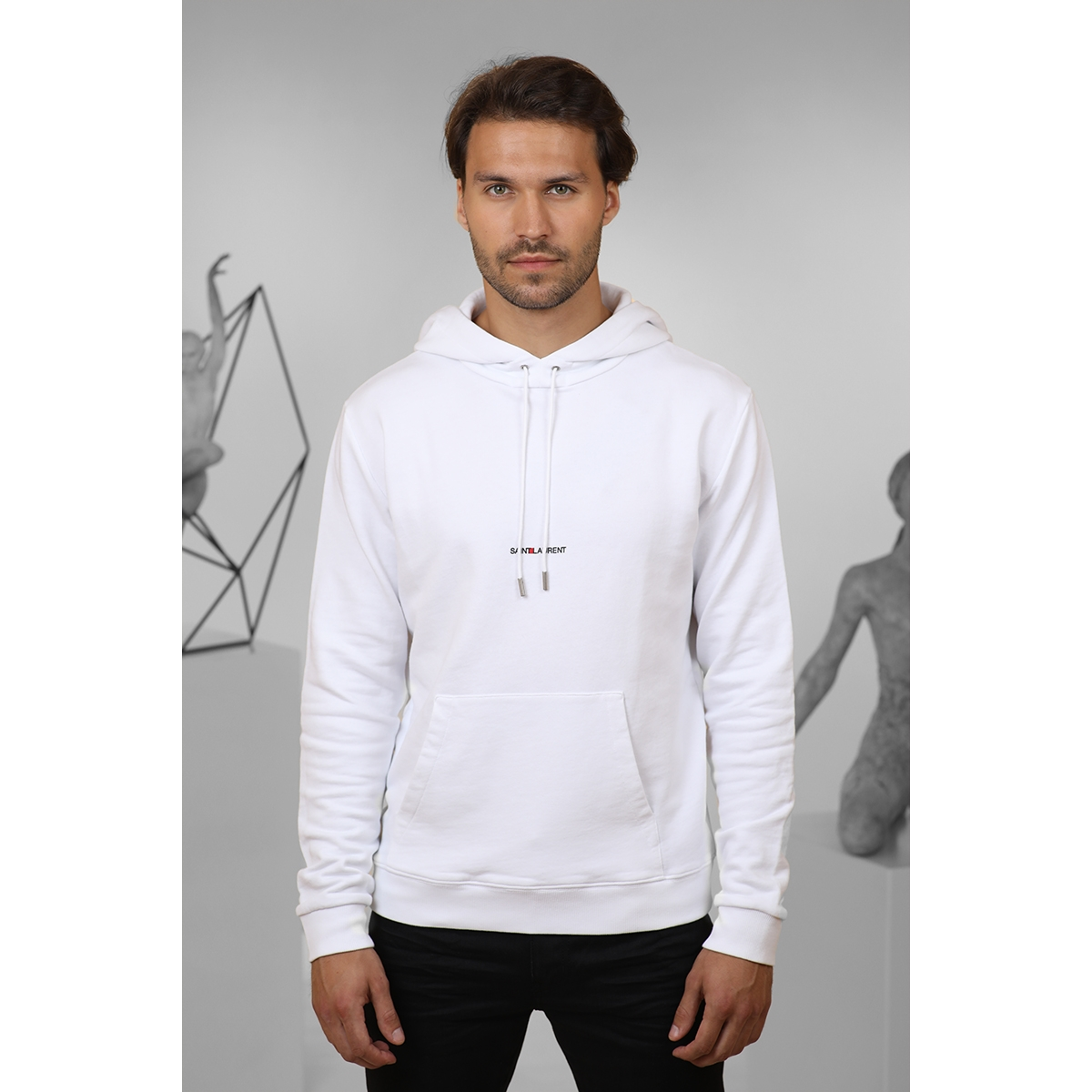 Hoodie Saint Laurent Rive Gauche - Blanc - SAINT LAURENT