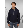 Hoodie en coton à broderies Cassandre - Bleu Marine - SAINT LAURENT