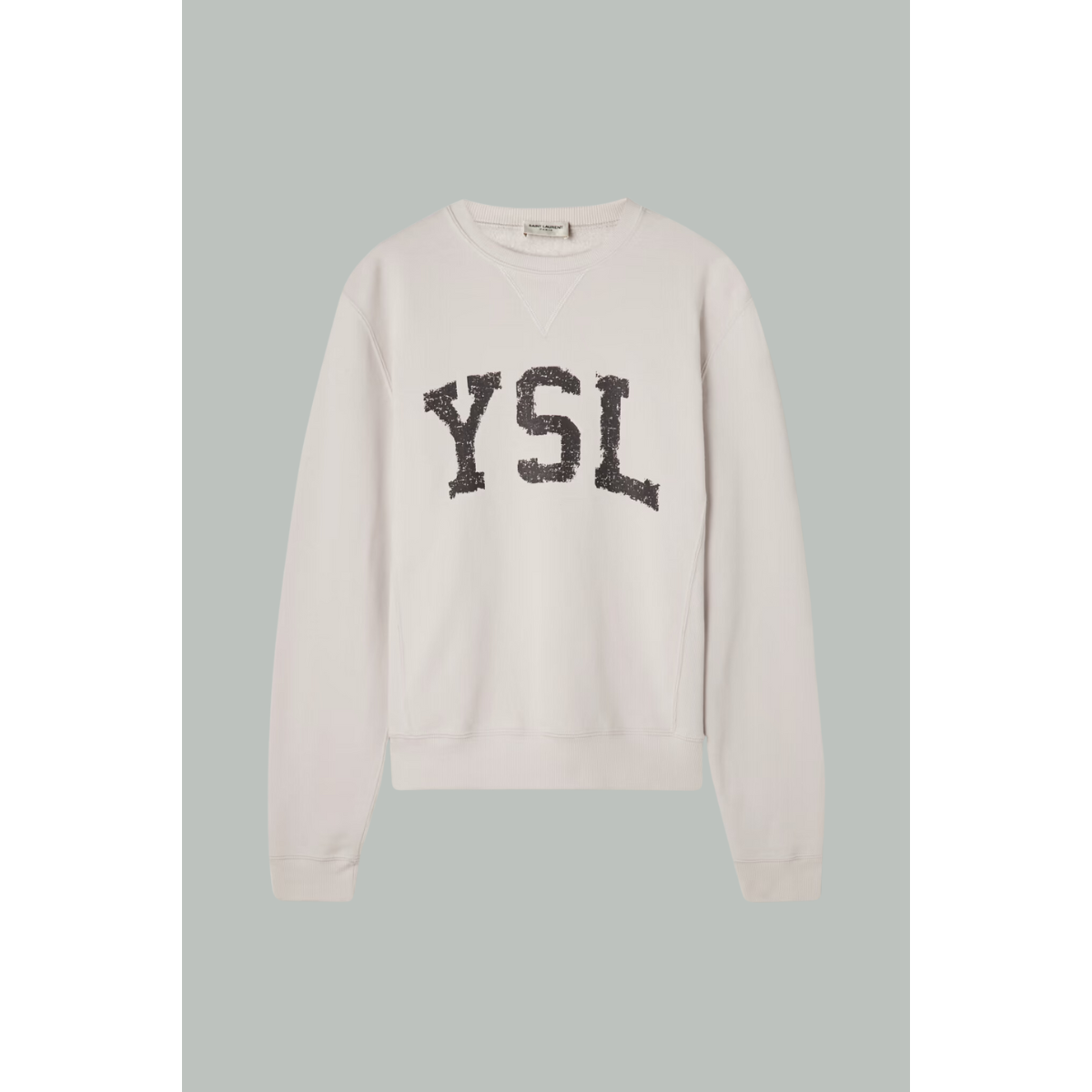 Sweat à Logo Imprimé YSL - Écru - SAINT LAURENT