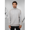 Pull col roulé Allover en maille fine - Gris - BALENCIAGA