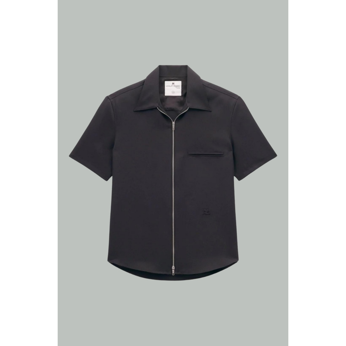 Chemise manches courtes fermeture zippée - Noir - COURRÈGES