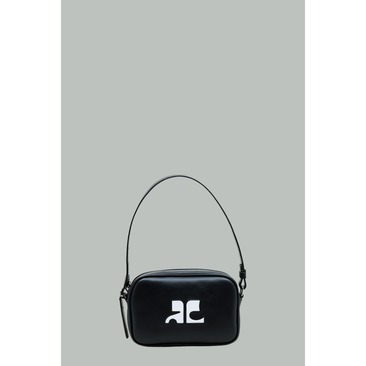 Sac Camera Réédition en Cuir Lisse - Noir - COURRÈGES