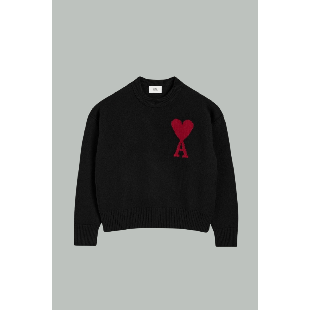 Pull Ami de Coeur Rouge - Noir- AMI PARIS