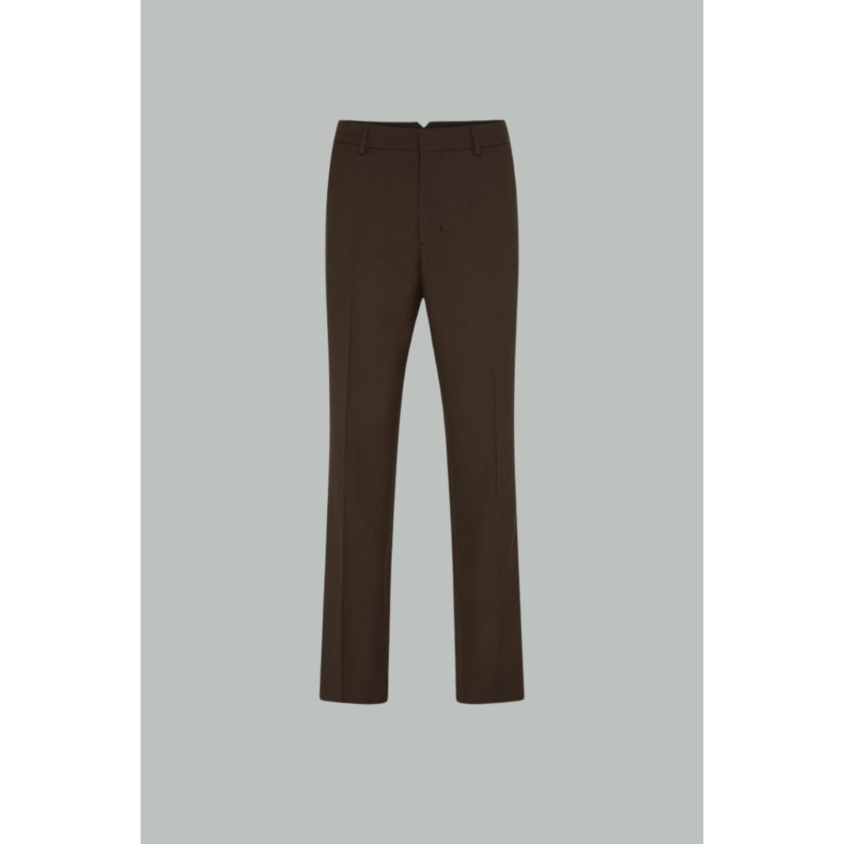 Pantalon Droit en Laine - Café Foncé - AMI PARIS