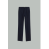 Pantalon Droit en Laine - Bleu Marine - AMI PARIS