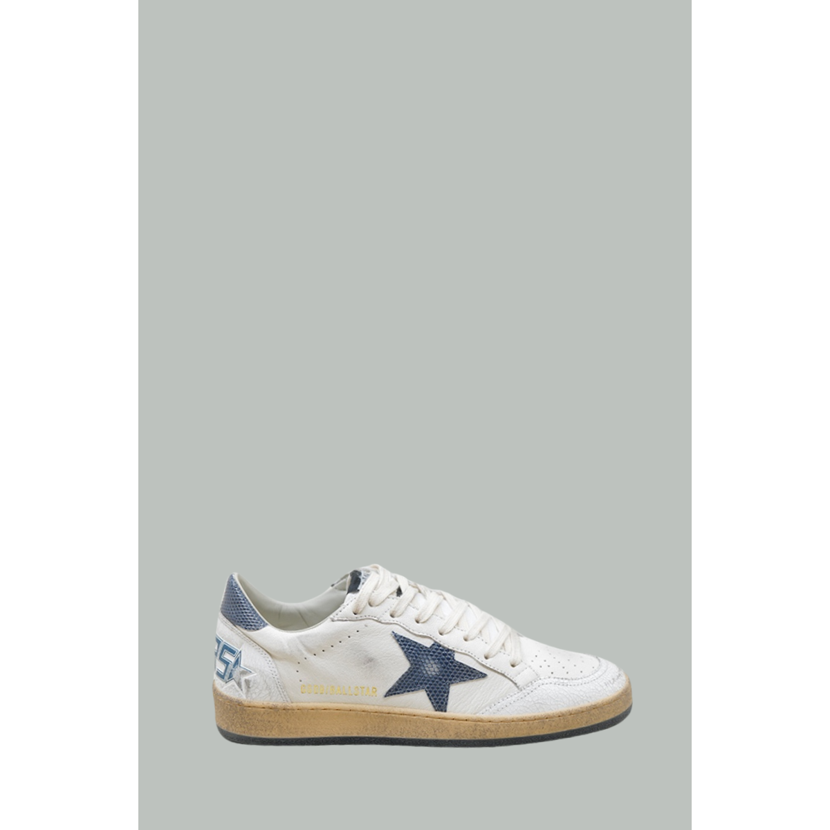 Baskets Ball Star Homme - Blanc / Bleu Gris - GOLDEN GOOSE