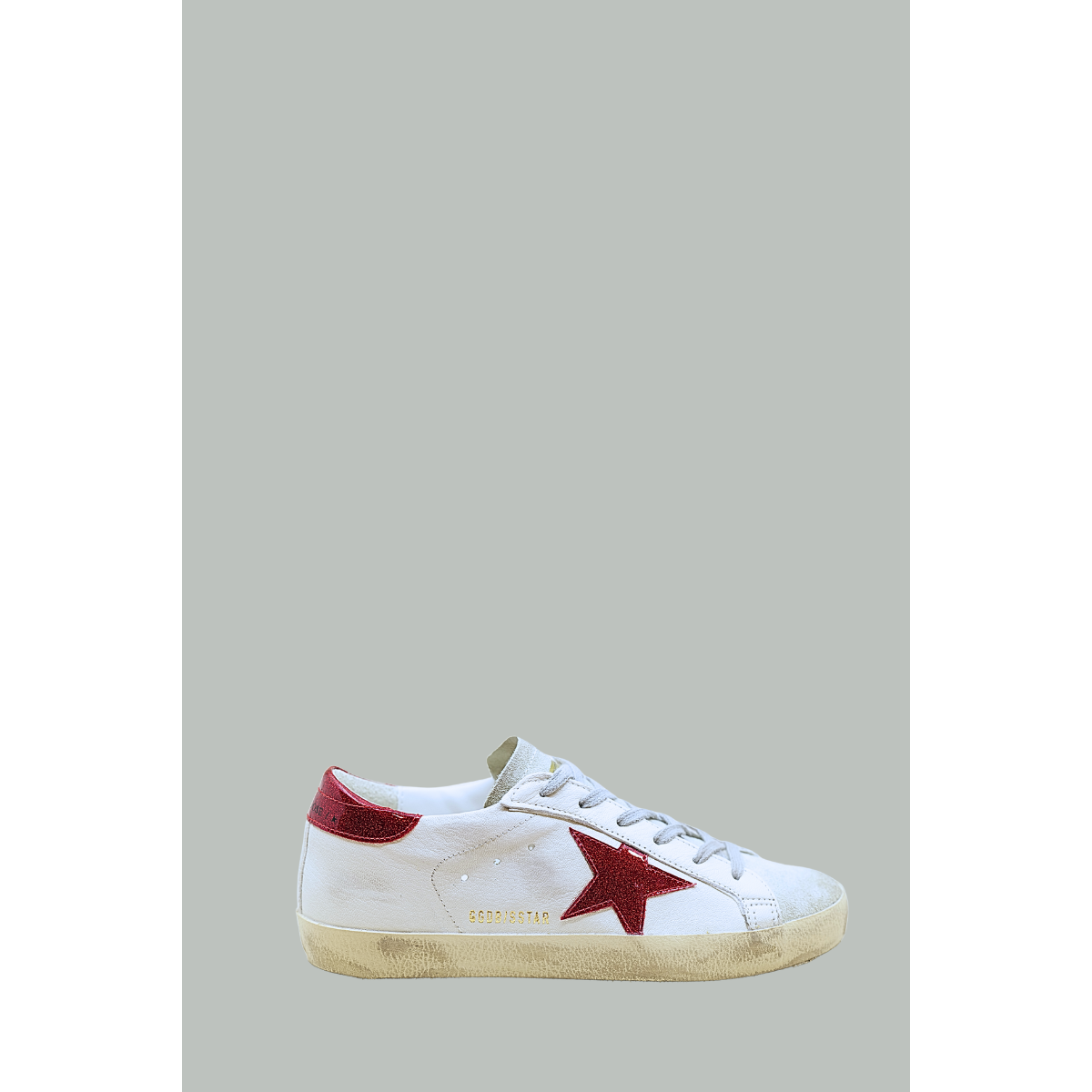 Baskets Super-Star Femme - Blanc / Rouge Brillant - GOLDEN GOOSE